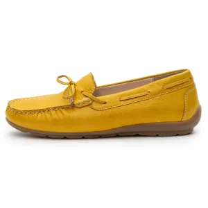 Ara Amarillo Yellow Calf Leather Moccasin (Women's) Slip On Tennis Shoe Slip On Slip On Slip On Slip On Walking