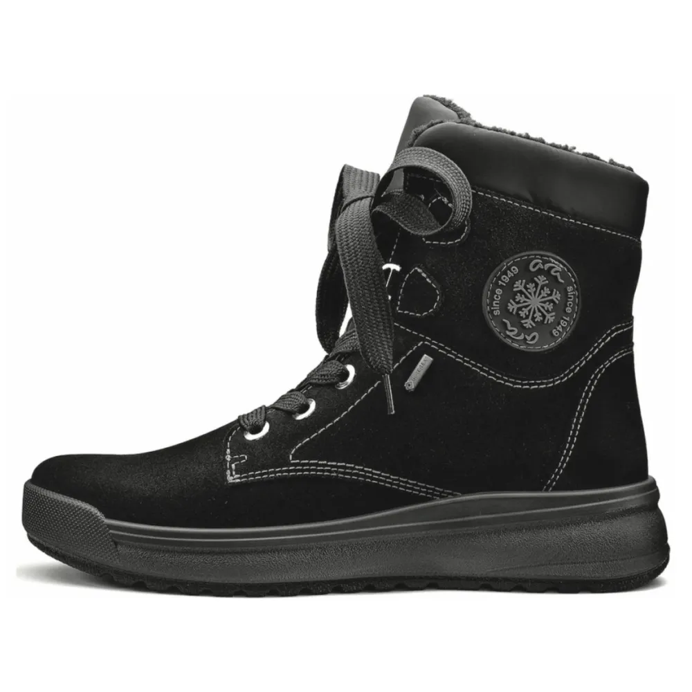 Ara Aubrey Black Suede Boot (Women's) Lucent Boots