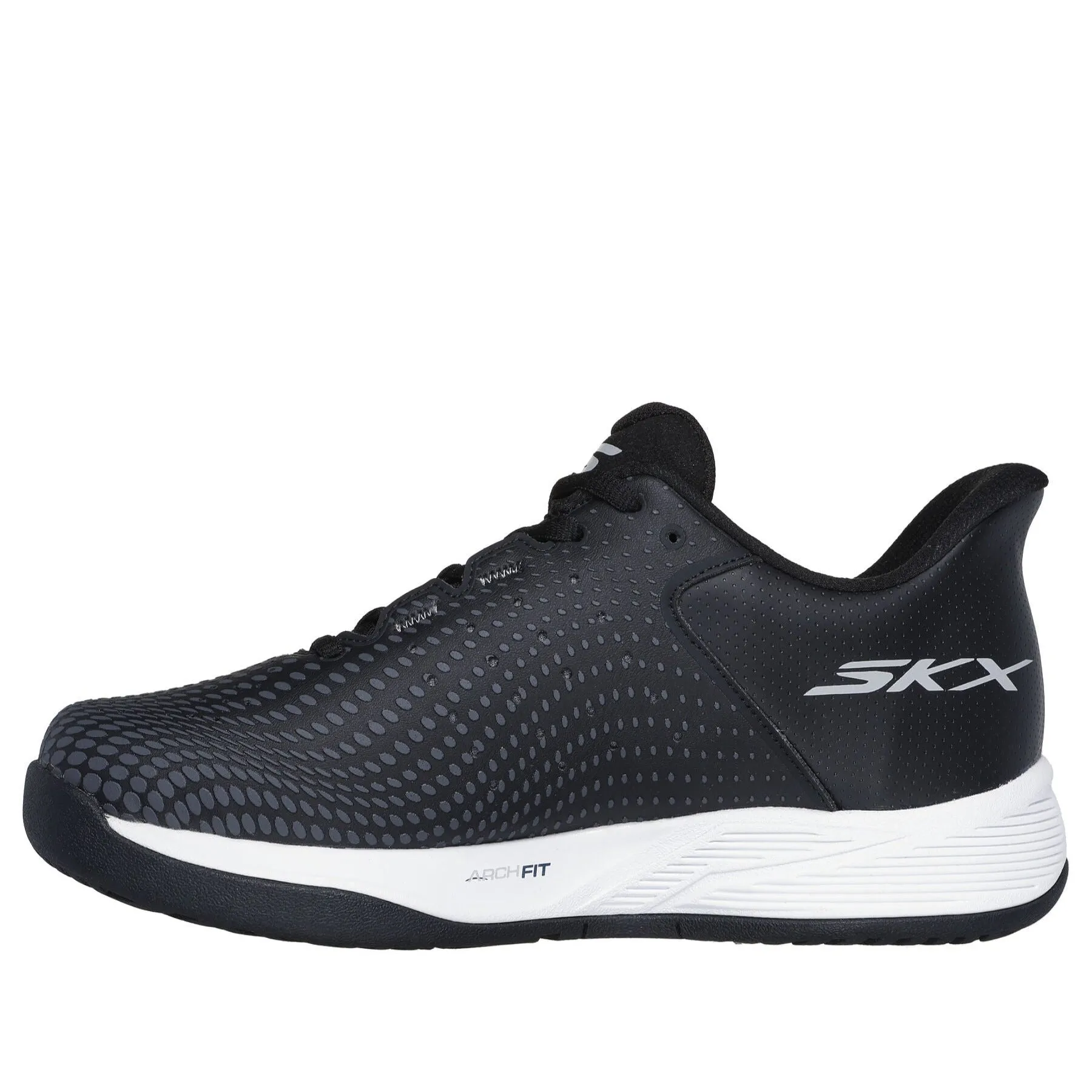 Men's Skechers Slip-ins Relaxed Fit: Viper Court Reload Black/White Slip On Shoes For Seniors
