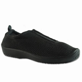 Slip On Water Shoe Arcopedico Es Black Knit Slip-On Shoe (Women's)