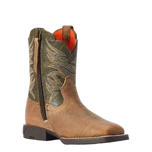 Boots Made In America Ariat Children's Firecatcher Alfalfa & Brown Square Toe Boots 10042416