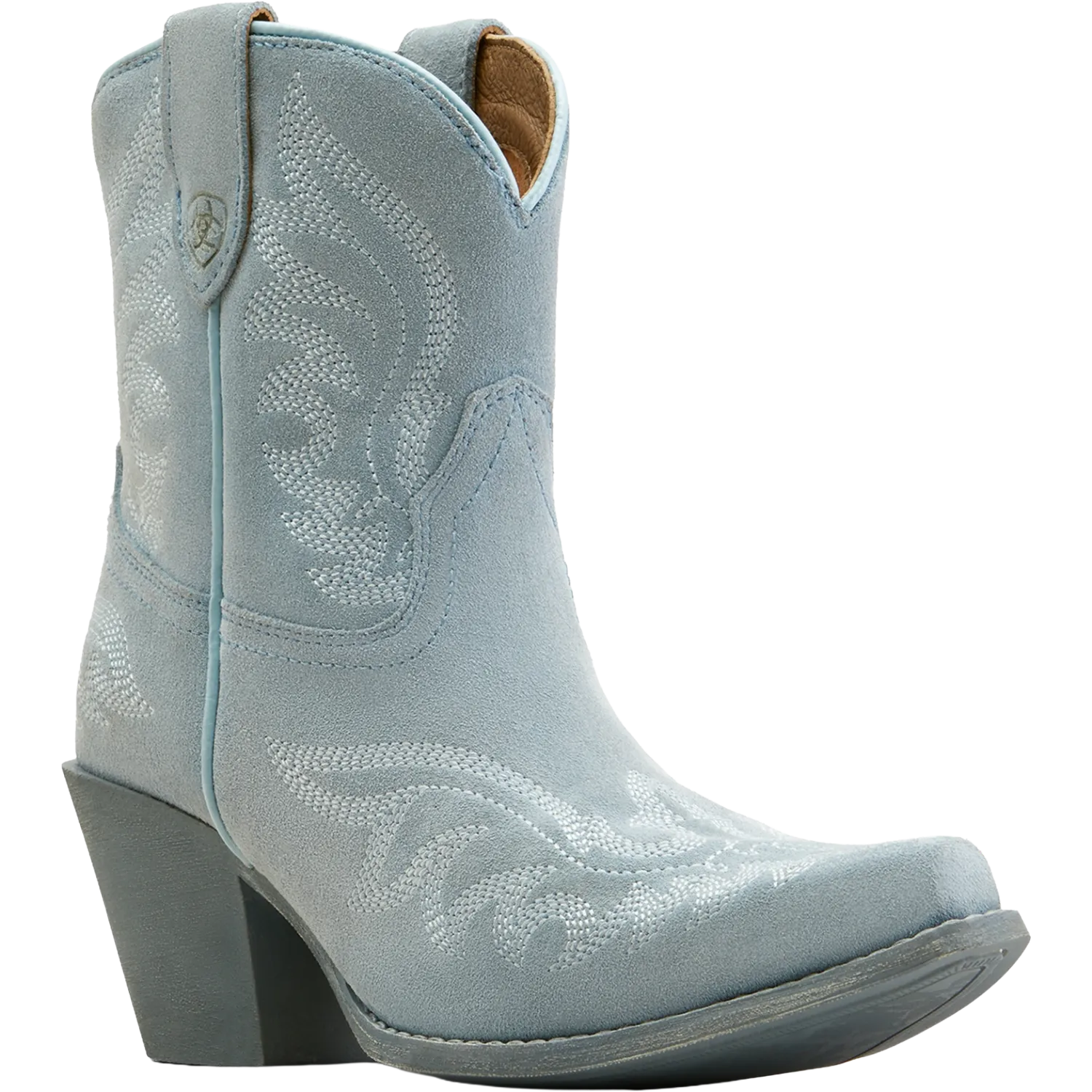 Ankle Boots For Winter Ariat Ladies Chandler Baby Blue Jean Suede Western Booties 10050898