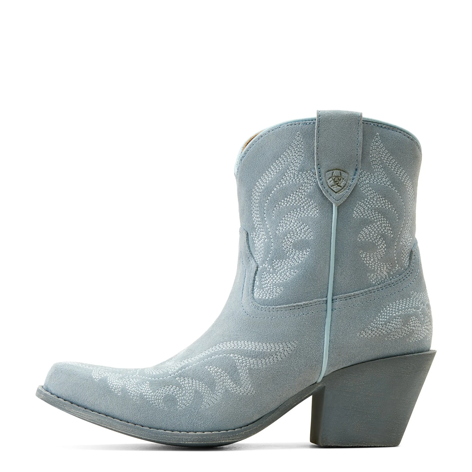 Ariat Ladies Chandler Baby Blue Jean Suede Western Booties 10050898 Mithril Boots Osrs