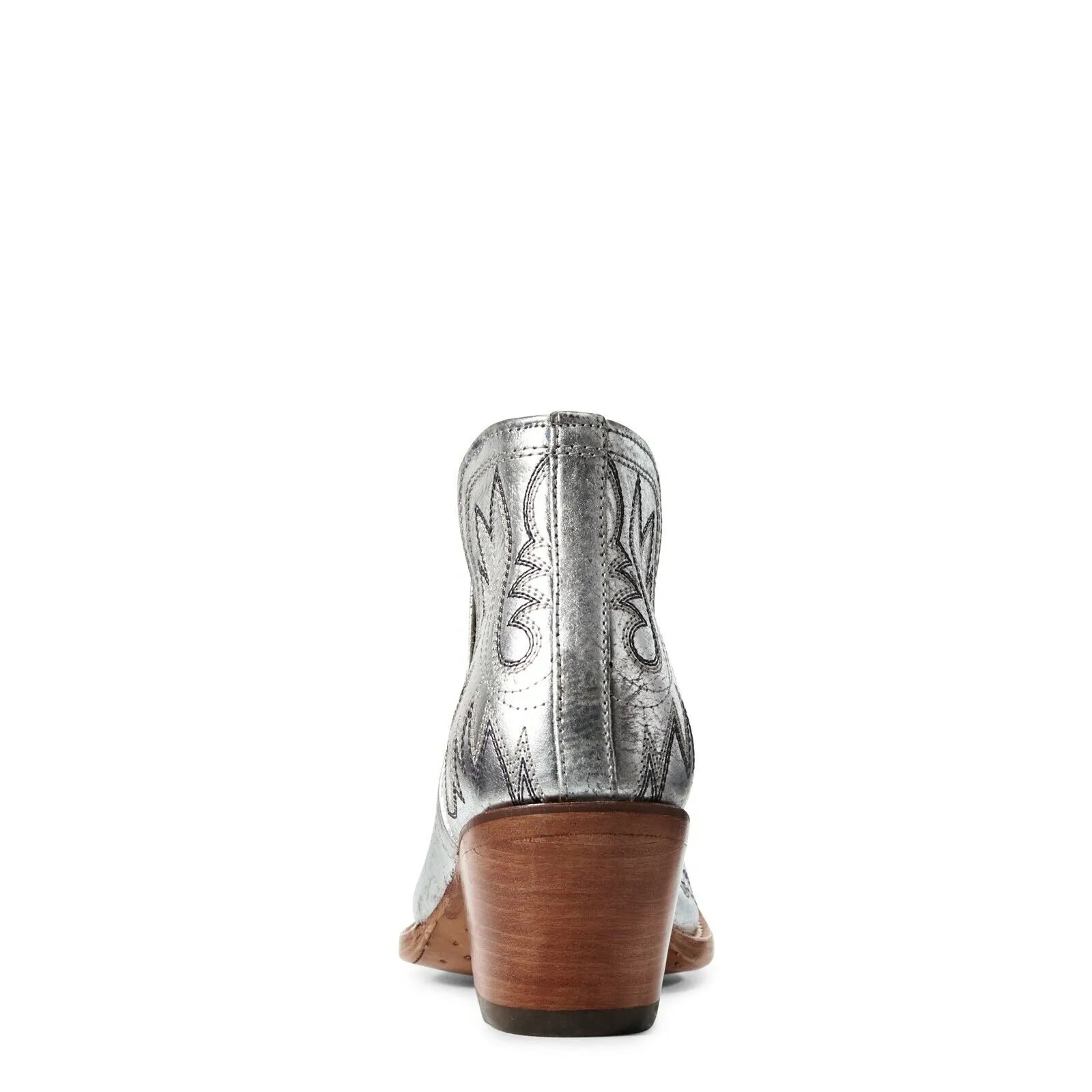 Ariat Ladies Dixon Silver Metallic Western Ankle Boots 10029652 Widest Cowboy Boots