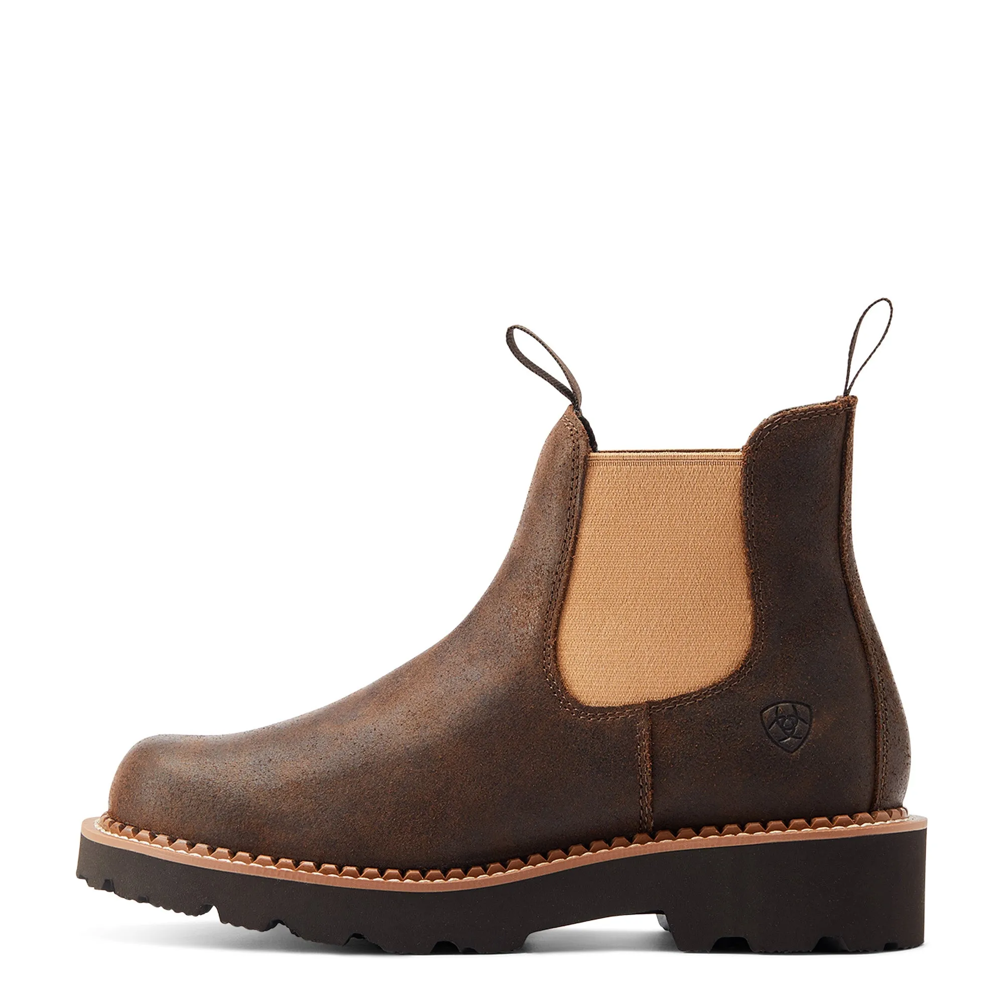 Circle G Cowboy Boots Ariat Ladies Fatbaby Twin Gore Worn Hickory Western Boots 10044409