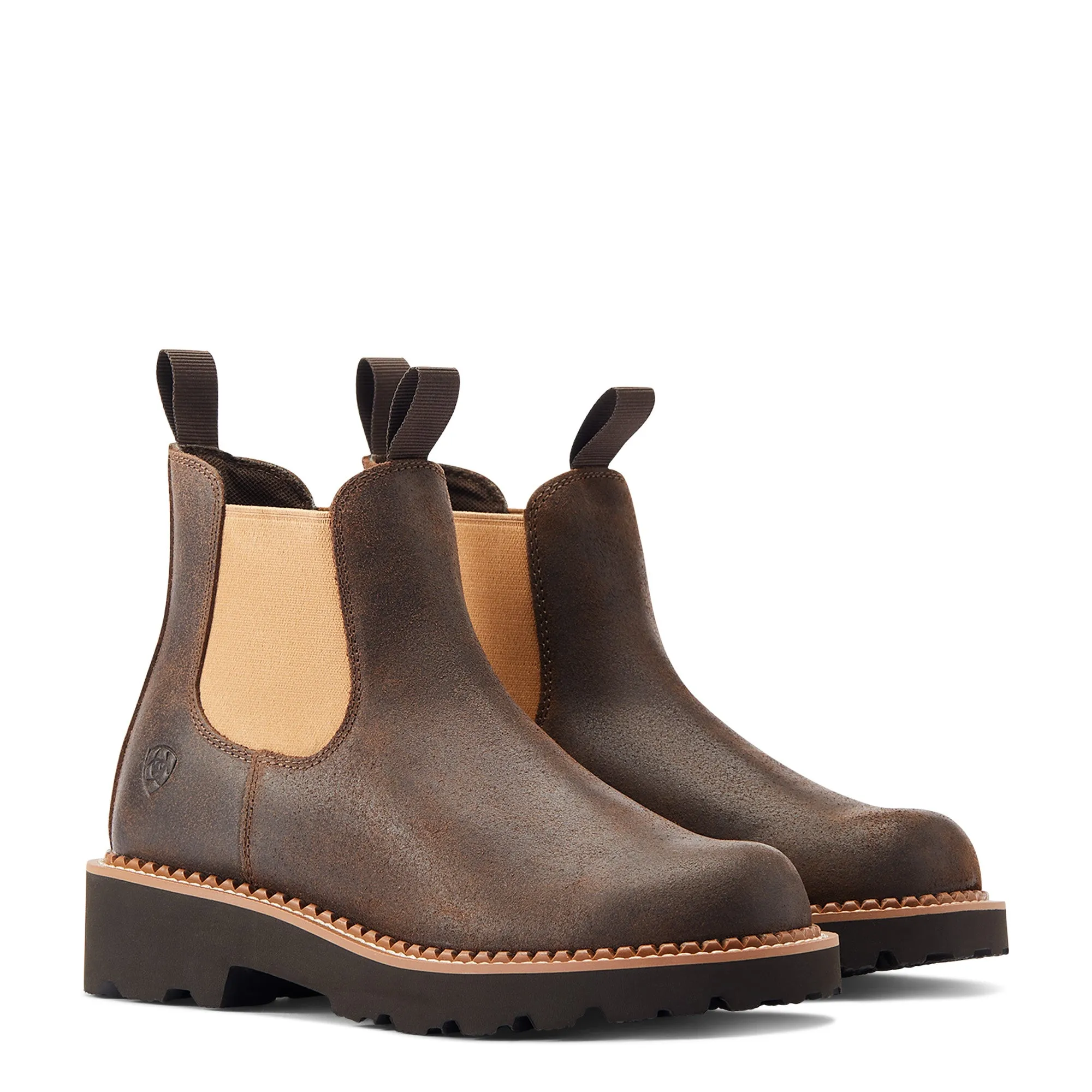 Ariat Ladies Fatbaby Twin Gore Worn Hickory Western Boots 10044409 Touring Boots