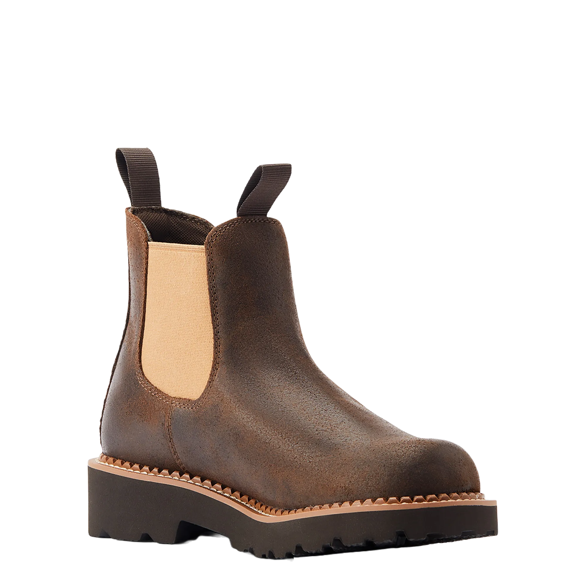 Ariat Ladies Fatbaby Twin Gore Worn Hickory Western Boots 10044409 Brown Over The Knee Boots