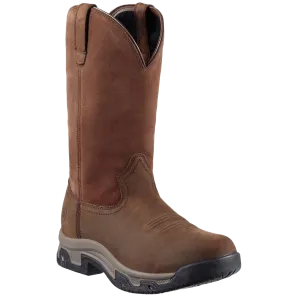 High Heeled Boots Ariat Men's Terrain Pull On H2O Distressed Brown Boots 10011829