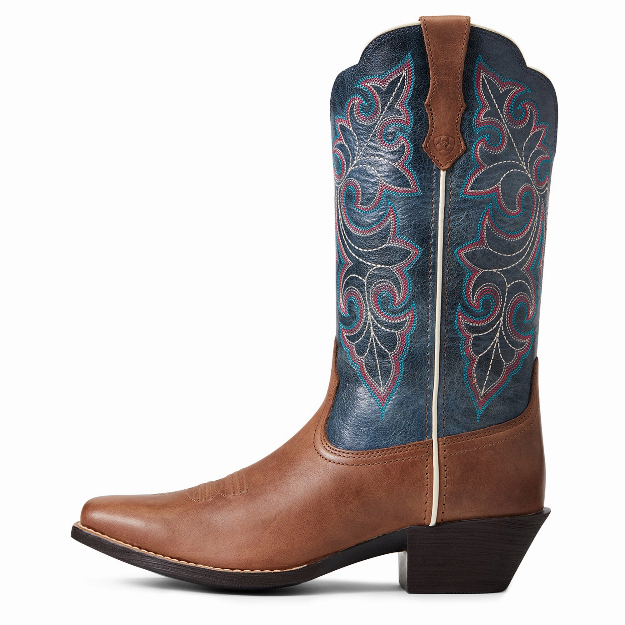 Boots Miista Ariat Ladies Round Up Storming Brown Square Toe Boots 10040446