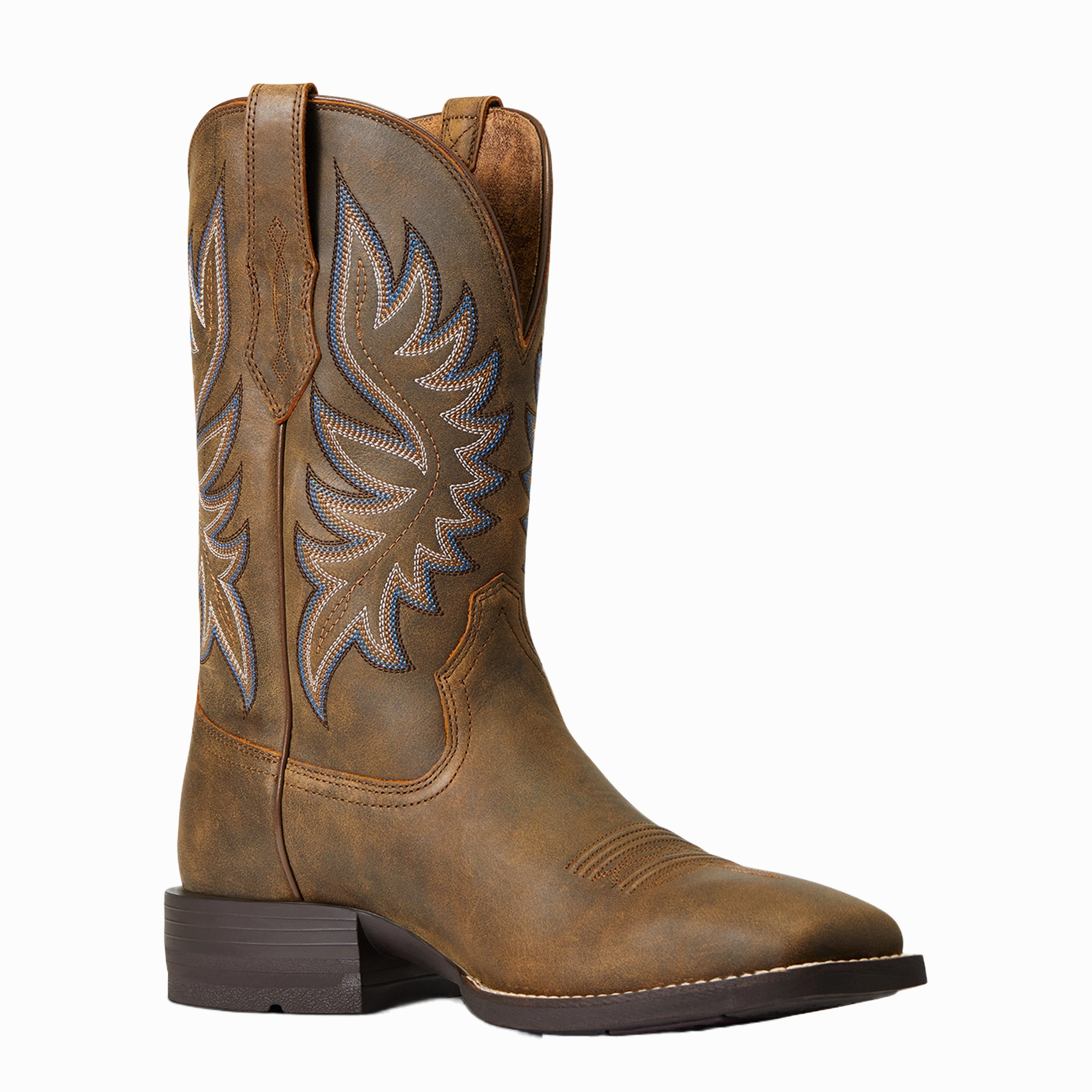 Ariat Men's Brander Bear Brown Western Boots 10040409 Square Toe Leather Boots