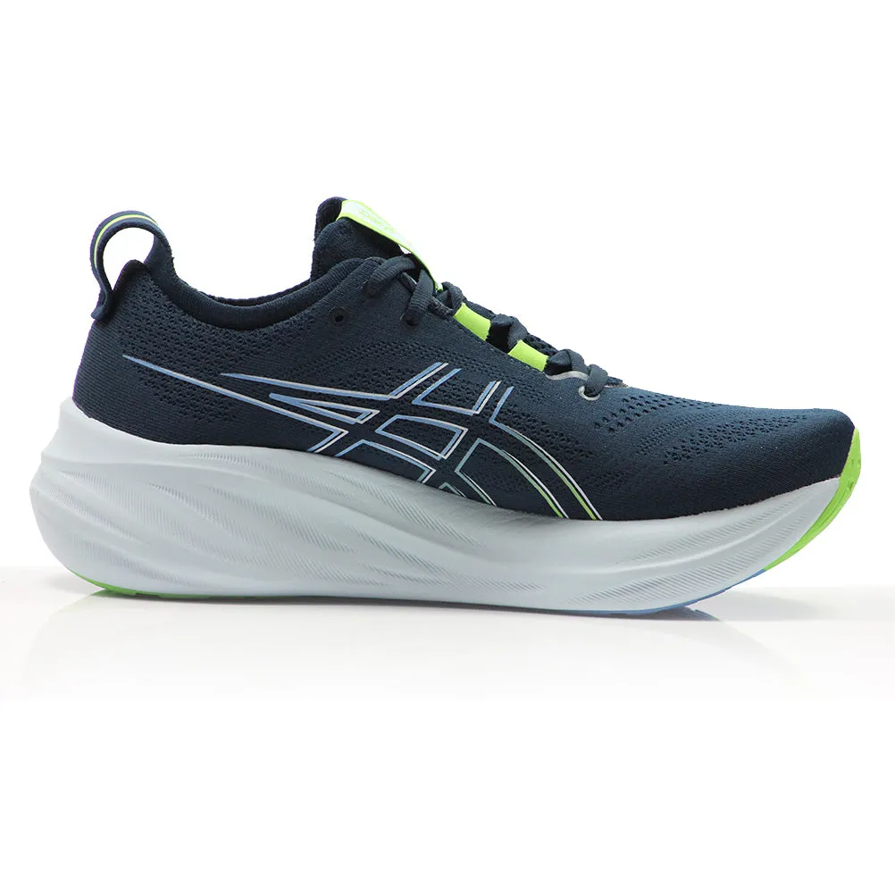 Asics Gel Nimbus 26 Men's Running Shoe - French Blue/Electric Lime Toe Shoes For Running