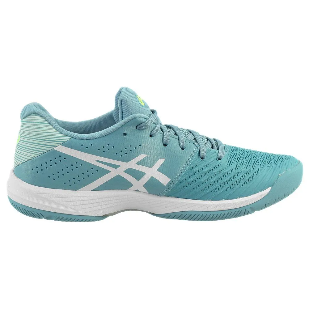 50's Style Tennis Shoes Asics Women's Solution Swift FF - Gris Blue/White