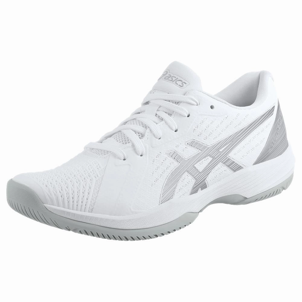 Newbalance Tennis Shoes Asics Women's Solution Swift FF - White/Pure Silver