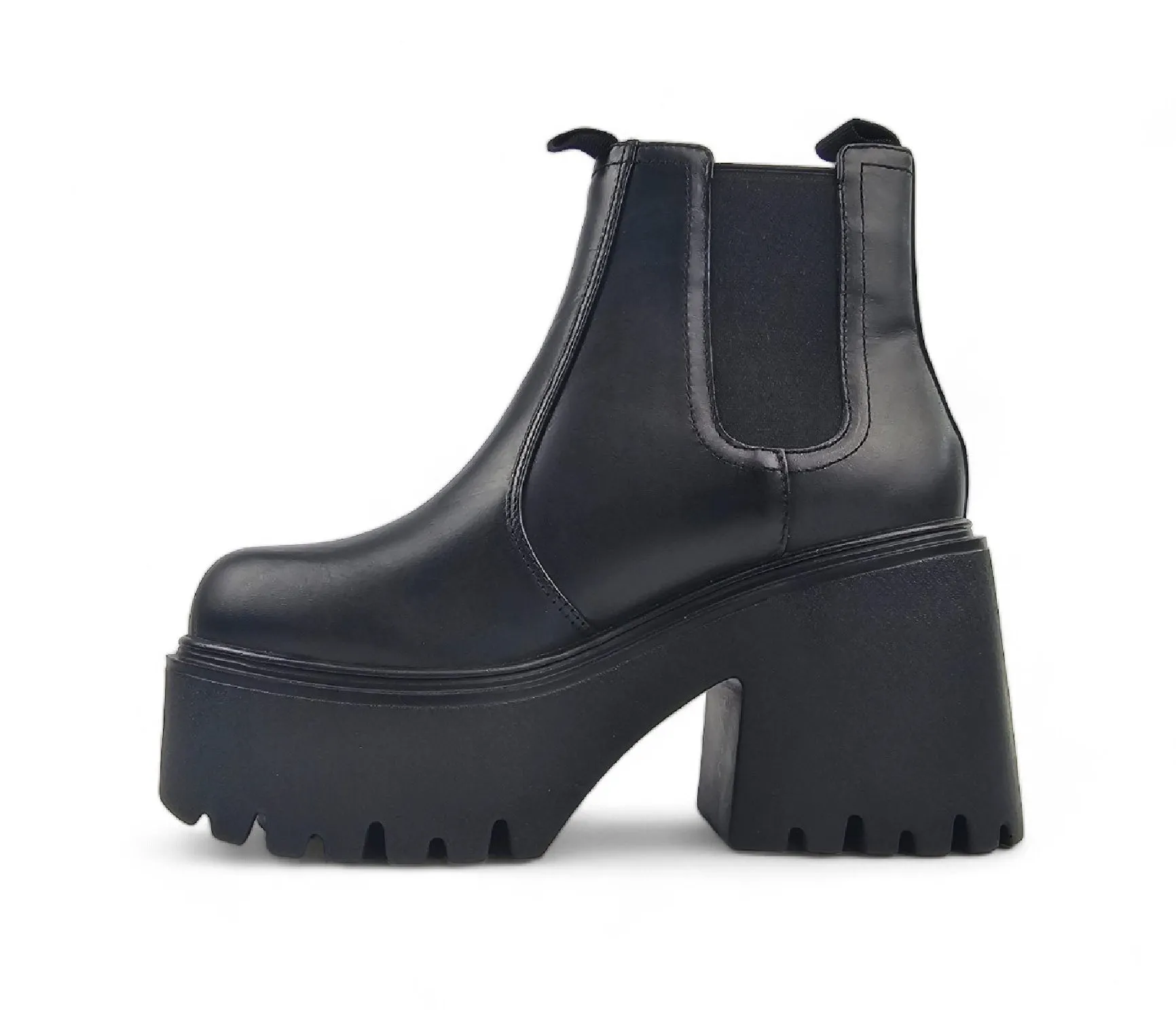 Windsorsmith Black Leather Platform Chelsea Boots - Tricky Walmart Steel Toe Boots