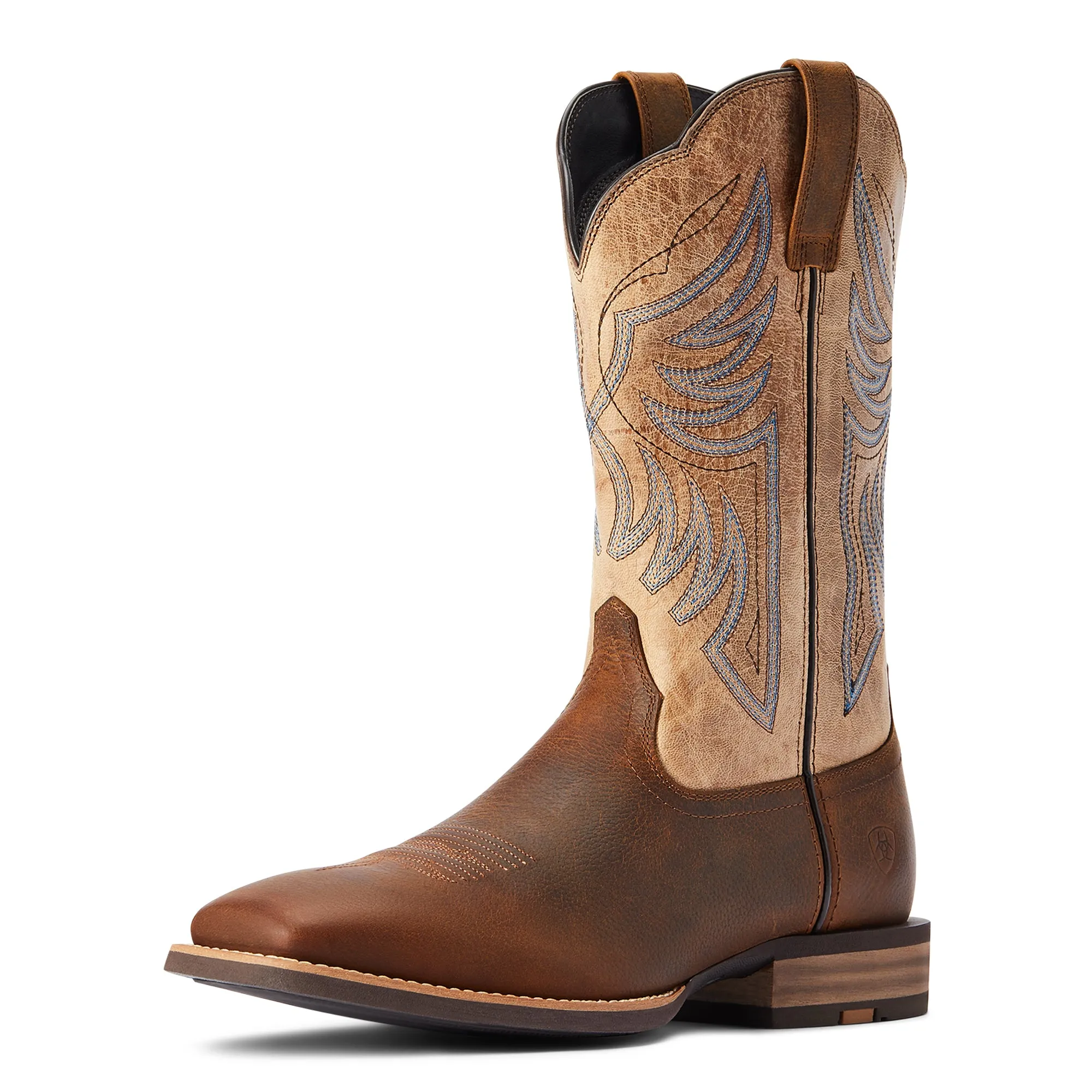 Ariat Men's Everlite Blazin Wheat Brown Square Toe Boots 10042436 Slay Boots The House Down