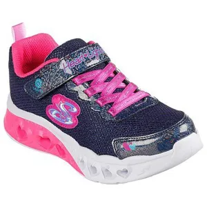 Lavender Sneakers Skechers Flutter Heart Lights Sneakers Navy Multicolor
