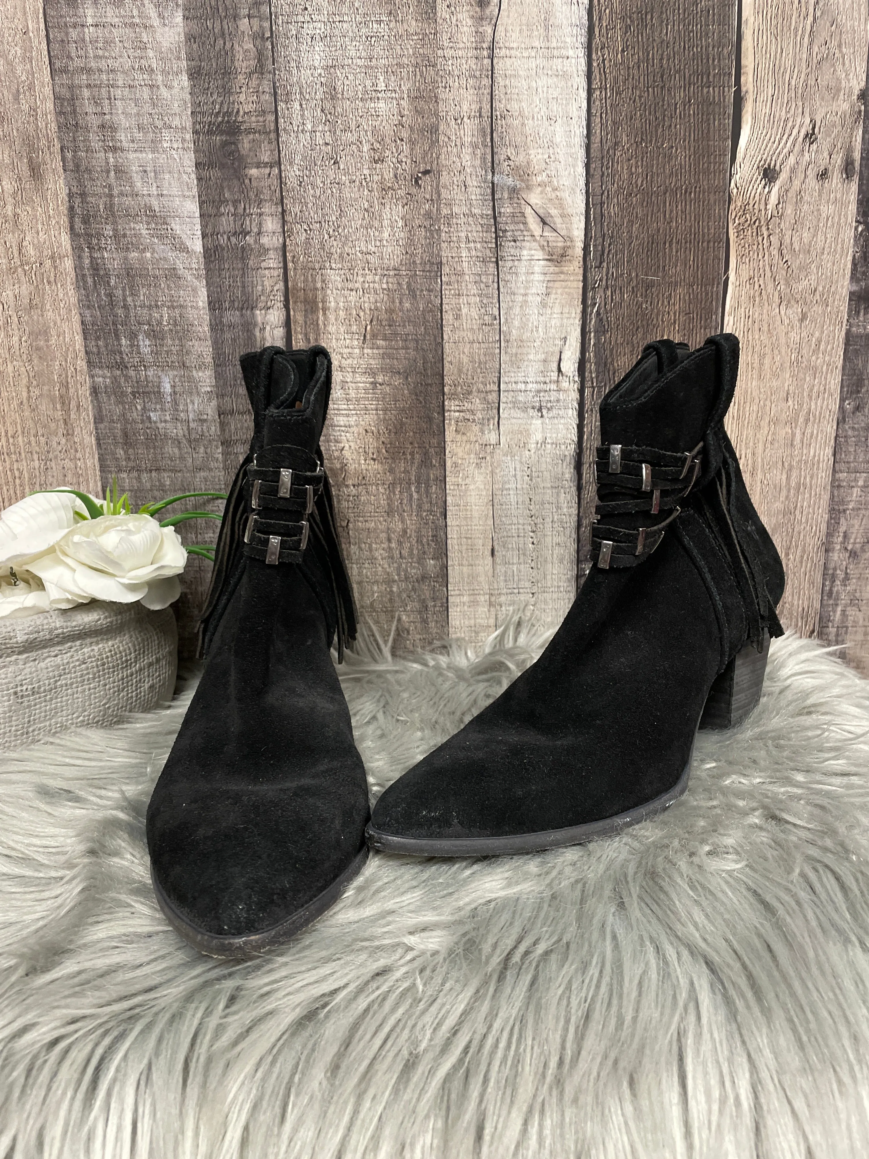 Boots Ankle Heels By Frye  Size: 9.5 Velcro Ankle Boots