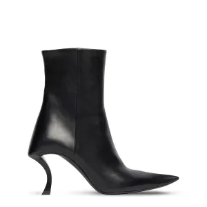 Balenciaga  Hourglass Booties Black Wide Motorcycle Boots