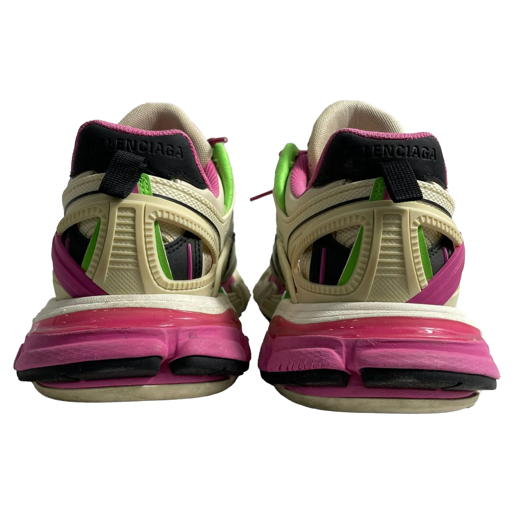 Sneakers For The Office Balenciaga Track.2 Sneakers in Pink Green Polyurethane