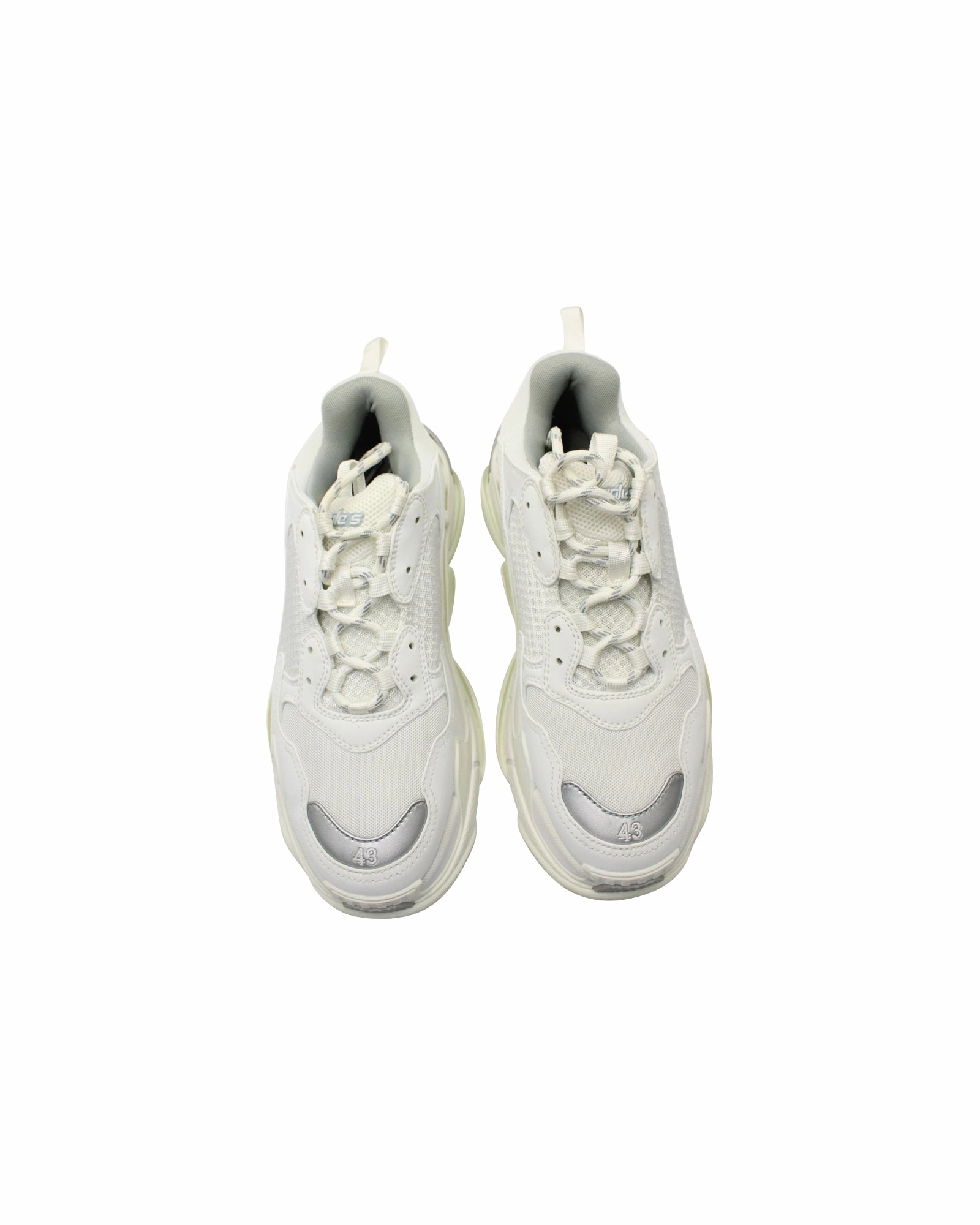 Balenciaga Triple S Low-top Sneakers in White Synthetic Leather and Mesh Best Sneakers For Treadmill