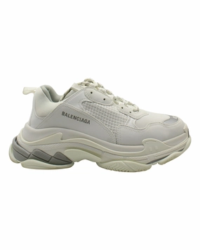 Balenciaga Triple S Low-top Sneakers in White Synthetic Leather and Mesh Yeezy Sneakers