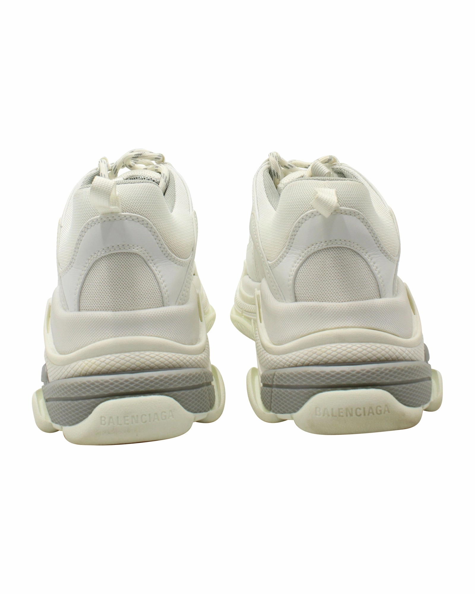 Best Cleaner For Sneakers Balenciaga Triple S Low-top Sneakers in White Synthetic Leather and Mesh