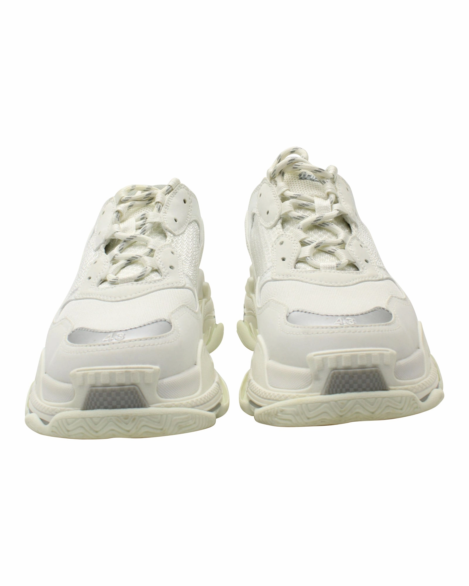 Treadmill Sneakers Balenciaga Triple S Low-top Sneakers in White Synthetic Leather and Mesh