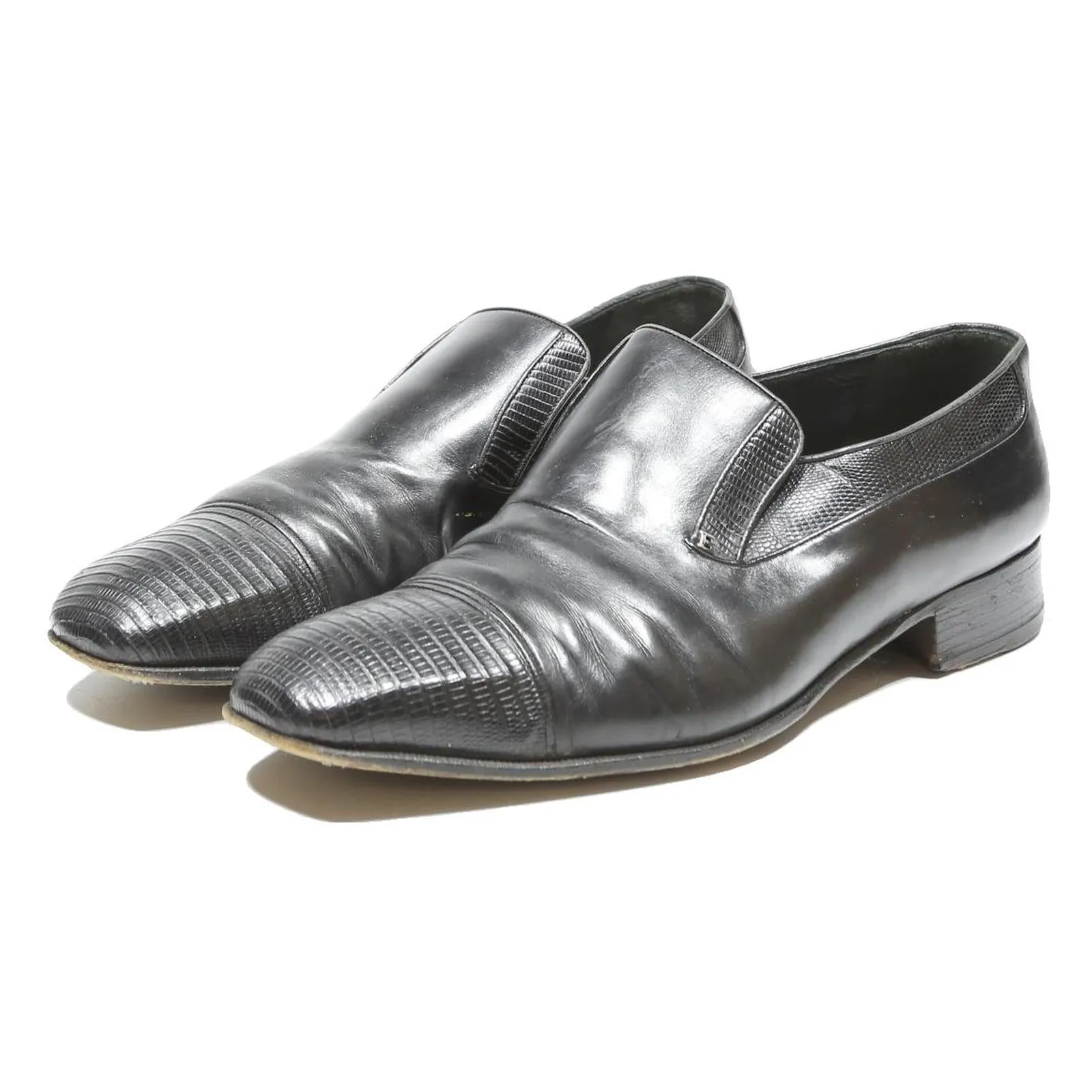 Chuck Taylor Loafers BALLY Mens Black Leather Slip-On Loafers UK 9.5 Designer Elegant Dress Shoes