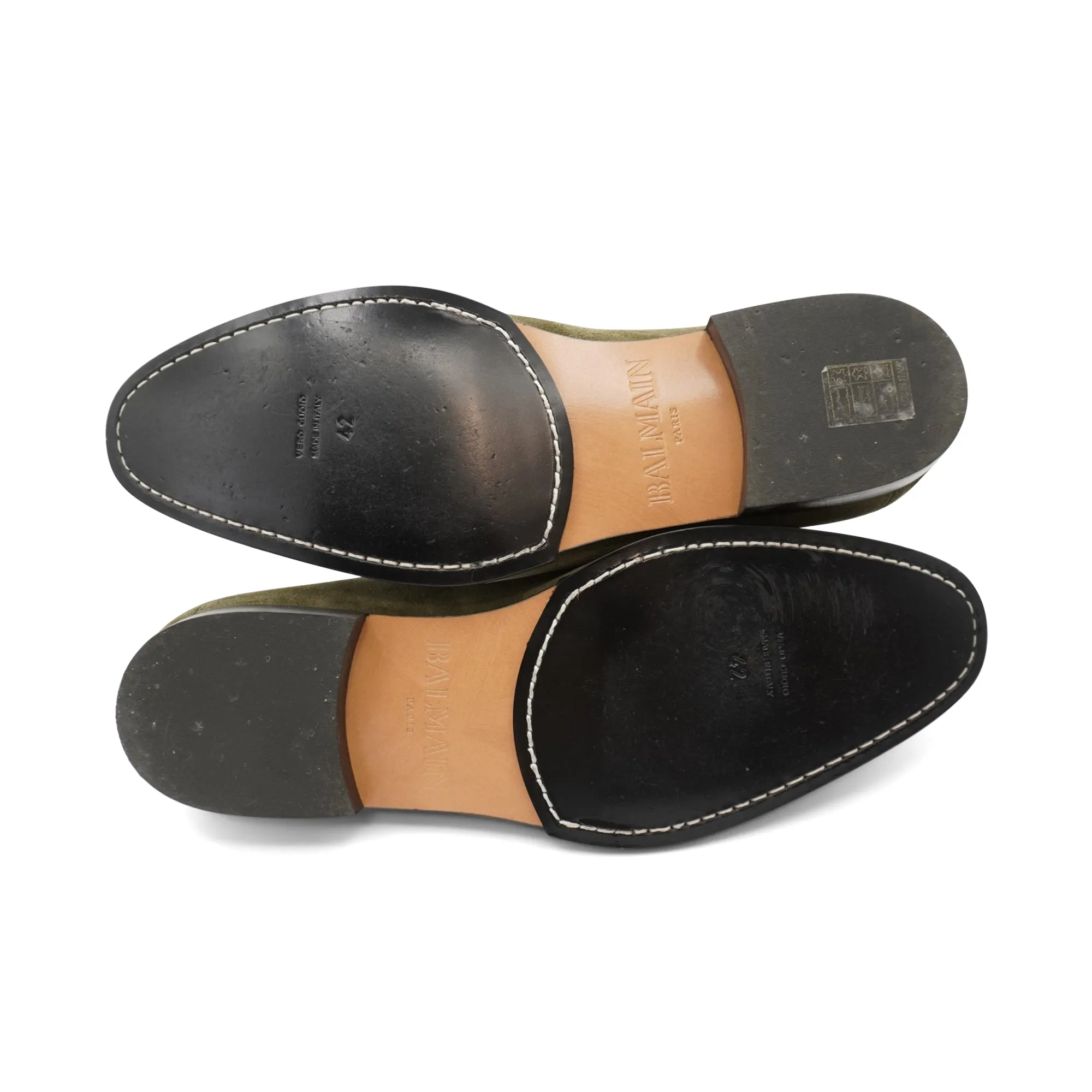 Balmain Suede Loafers - Men's 42 Chunky Loafers Patent