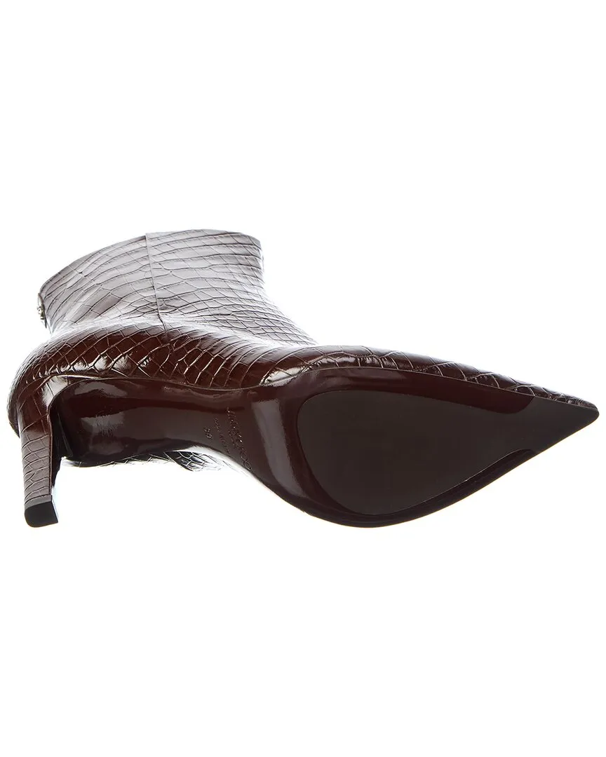 Tecovas Cowboy Boots Jimmy Choo Frankie AB 85 Croc-Embossed Leather Bootie