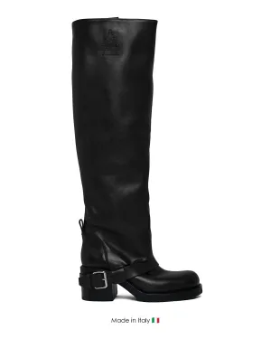 Black Chelsea Boots Tall Sharpe Biker Nero