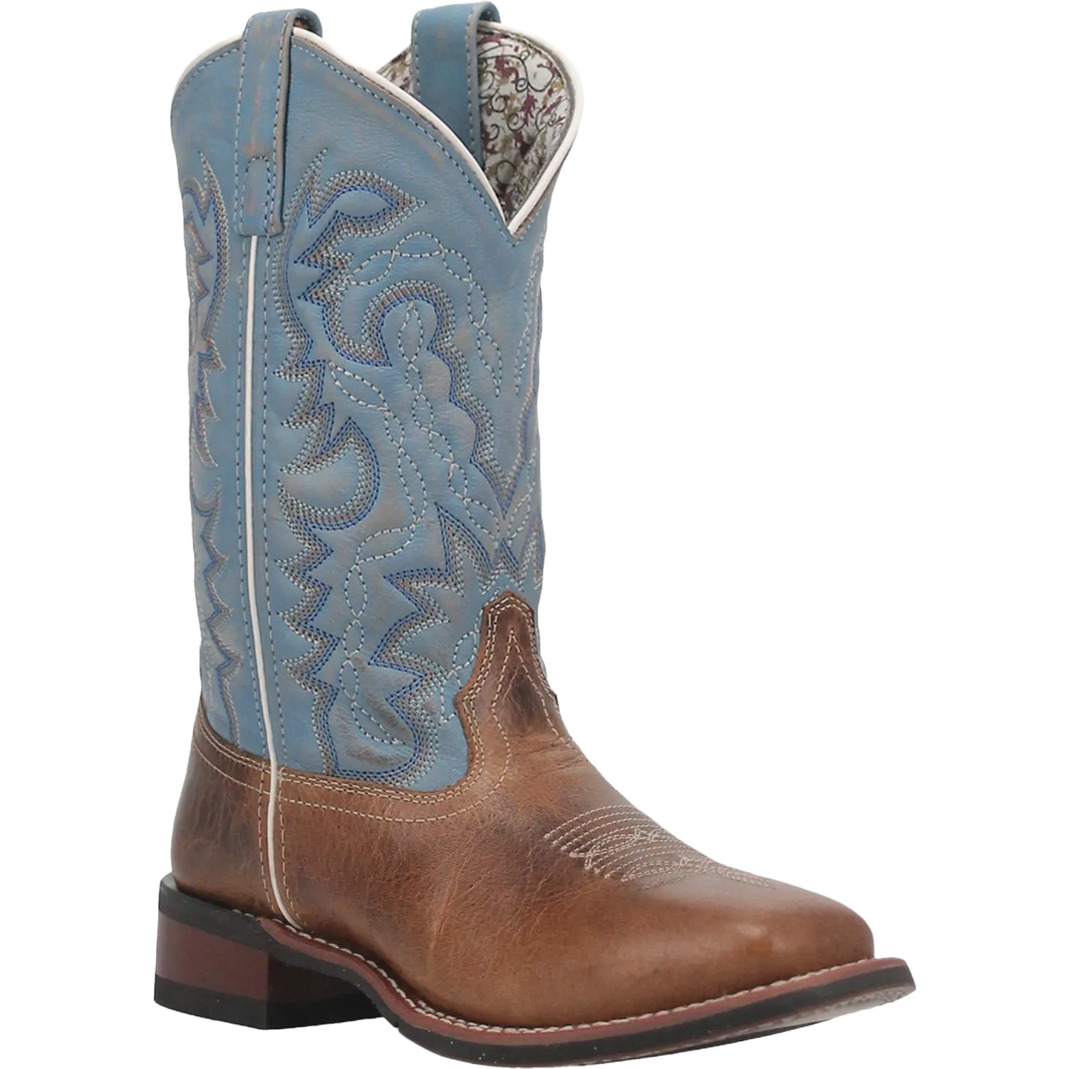 Indoor Boots Laredo Ladies Darla Square Toe Honey Pull On Western Boots 5895