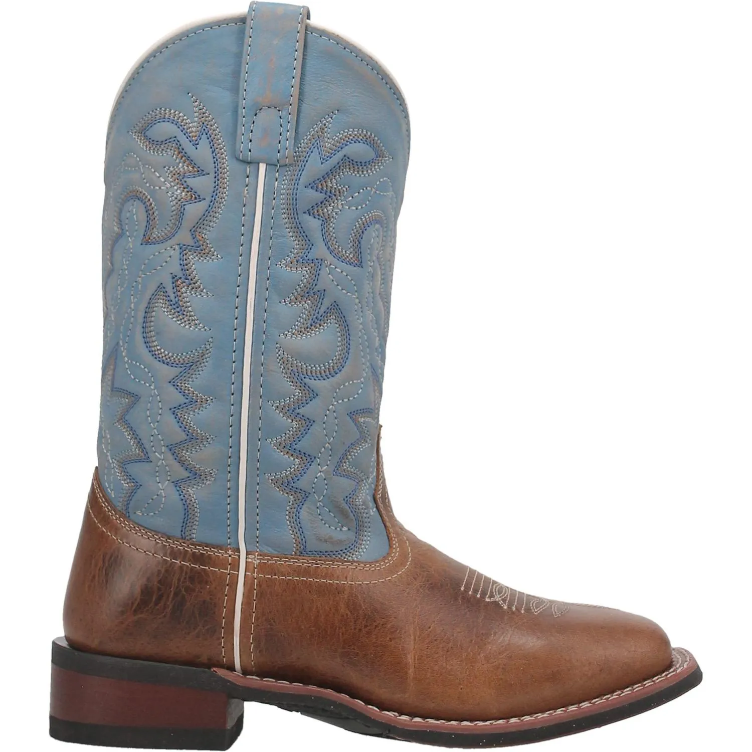 Roc Boots Laredo Ladies Darla Square Toe Honey Pull On Western Boots 5895