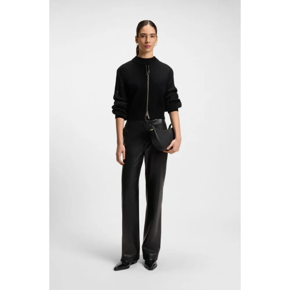 Mexican Pointy Boots Cuban-heel ankle boots in polished leather