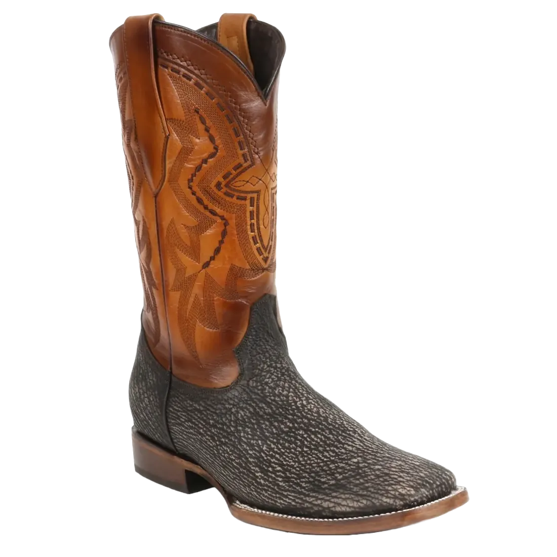 Over The Thigh Boots Rockin Leather Men's Distressed Brown Genuine Sharkskin Boots 8000