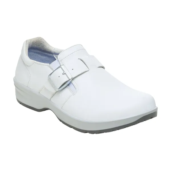 Birkenstock Women's Caris Pro Leather White Cloudfoam Slip On Shoes