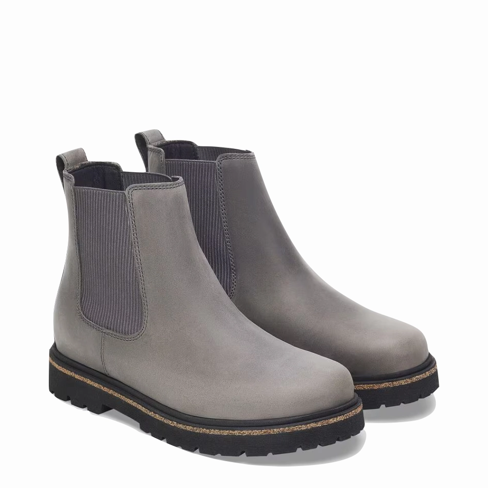 Doctor Boots Birkenstock Women's Highwood Leather Pull On Chelsea Boot in Graphite