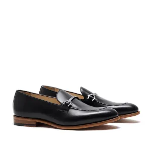 Unlined Suede Loafers Black Calf Horsebit Loafer