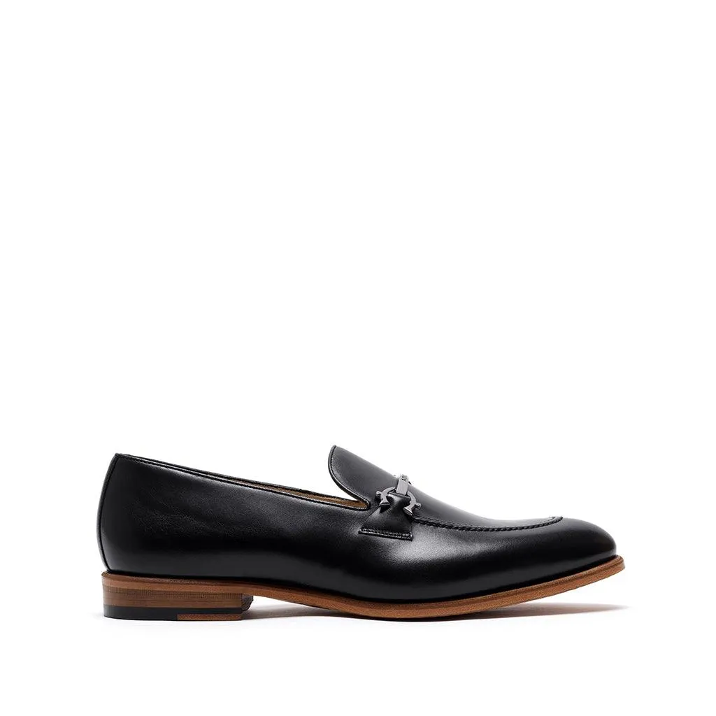 Plaid Loafers Black Calf Horsebit Loafer