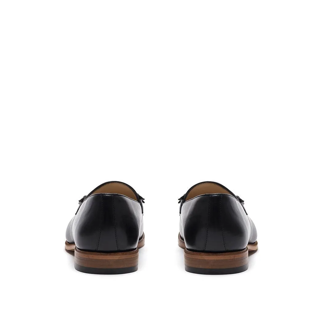 Brighton Loafers Black Calf Horsebit Loafer