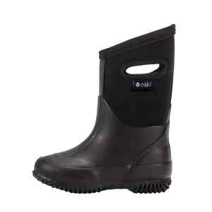 Tall Winter Snow Boots Black Neoprene Rain/Snow Boots