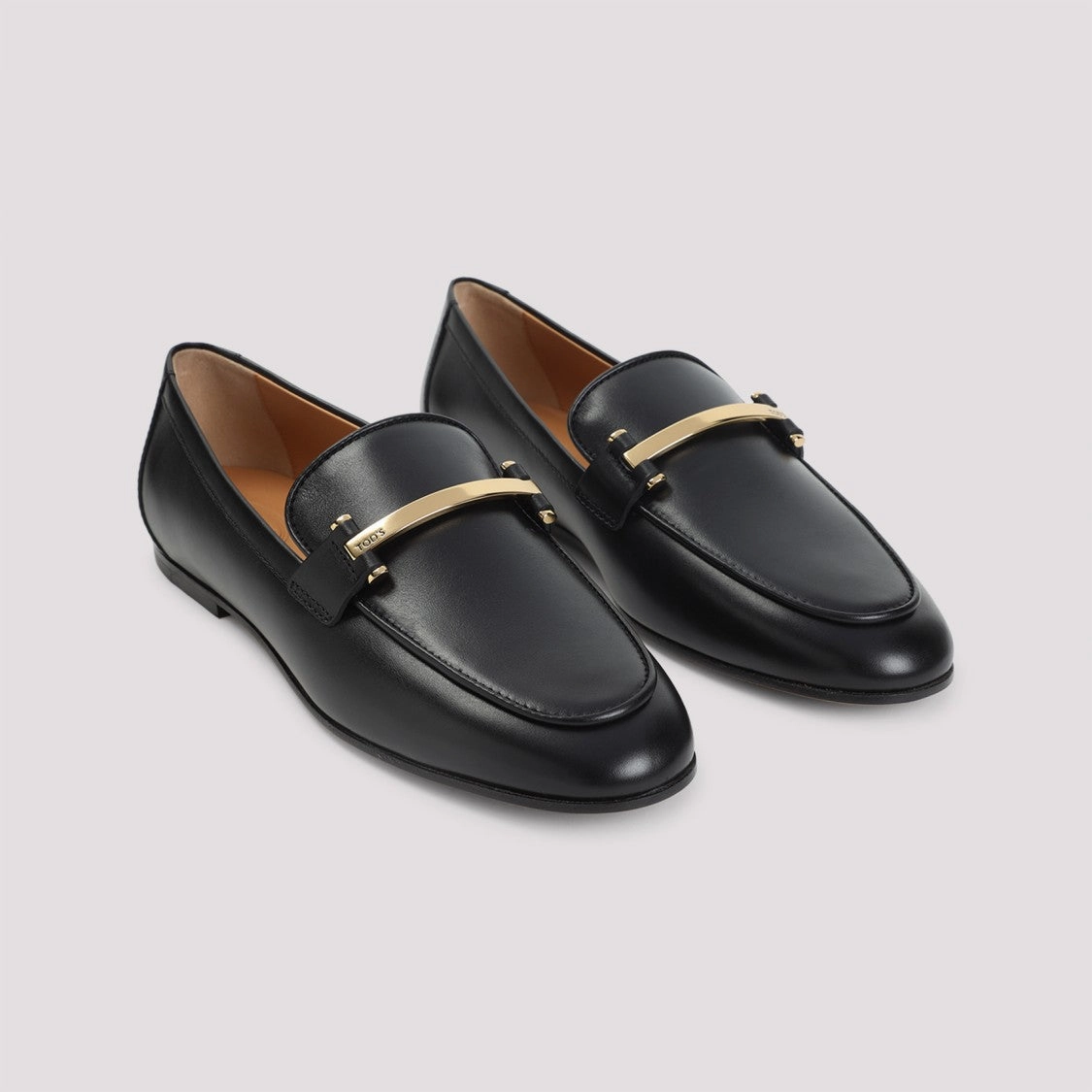 Praying Loafers Black Leather Loafers With Subtle Gold Accents