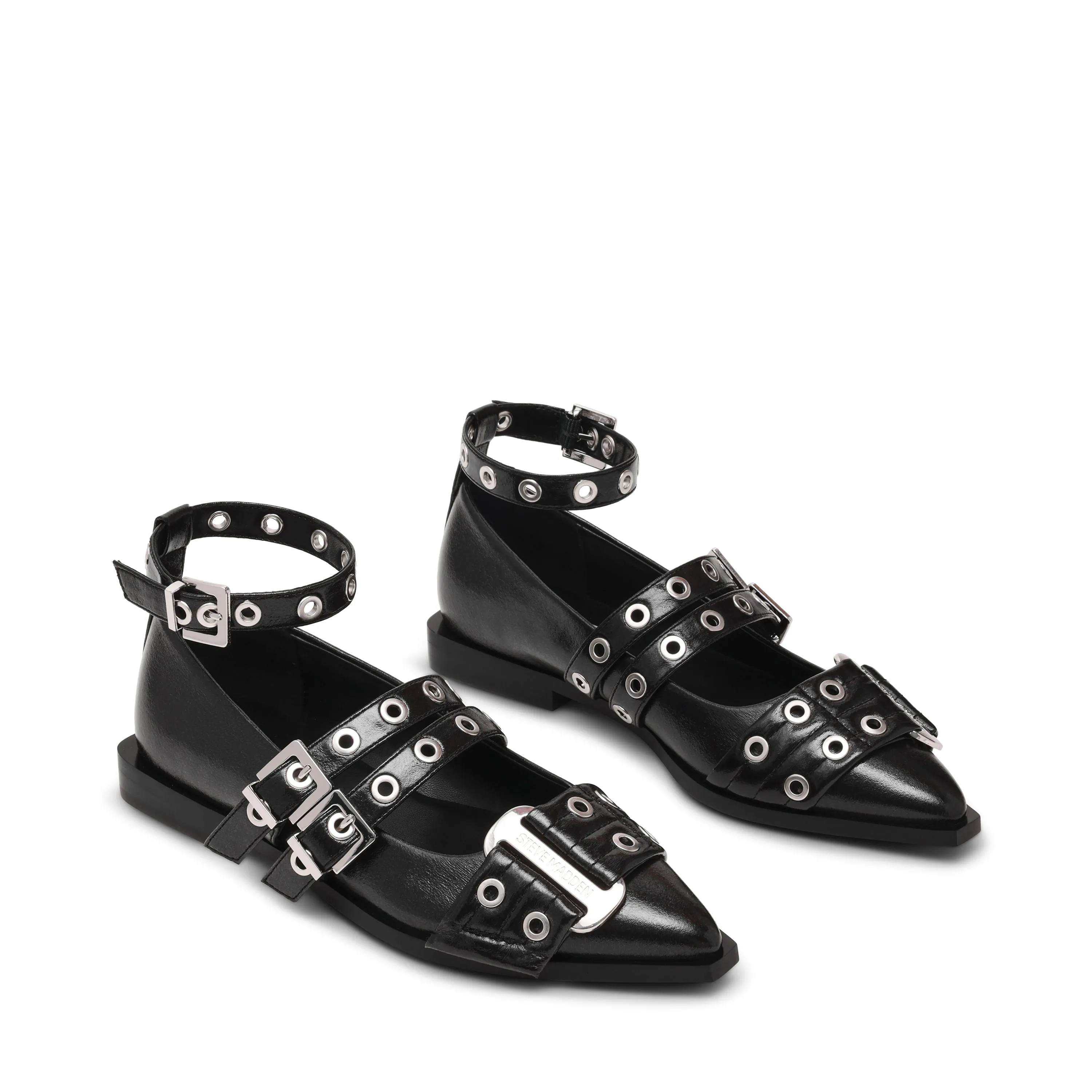 Grander Flat Shoe BLK CRINKLE Flat Rate Box For Shoes