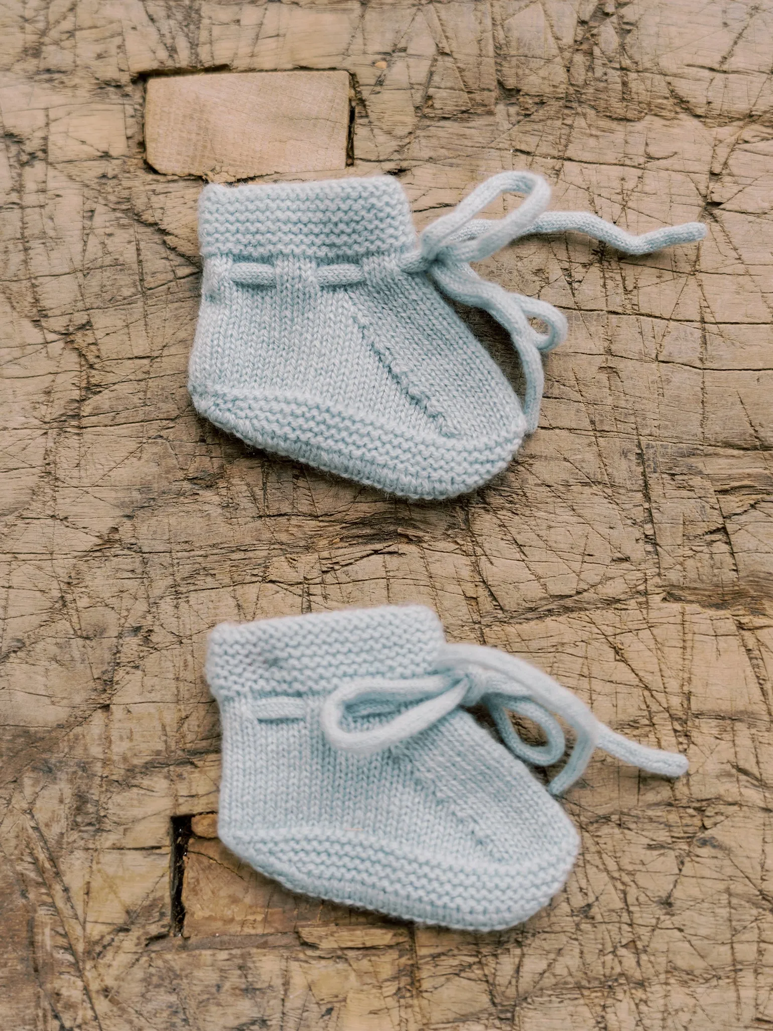 Extra Wide Snow Boots Blue Evita Cashmere Baby Booties