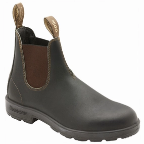 Dress Boots Waterproof Blundstone 500 Stout Chelsea Boot Stout Brown Leather (Men's)