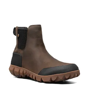 Brown Wedge Boots Bogs Men's Arcata Urban Pull On Waterproof Chelsea Boot in Chocolate