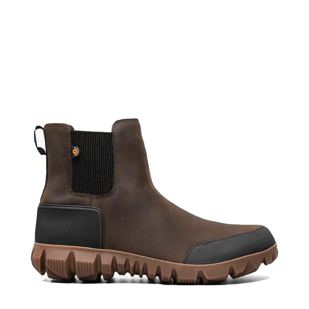Bogs Men's Arcata Urban Pull On Waterproof Chelsea Boot in Chocolate Country Western Boots
