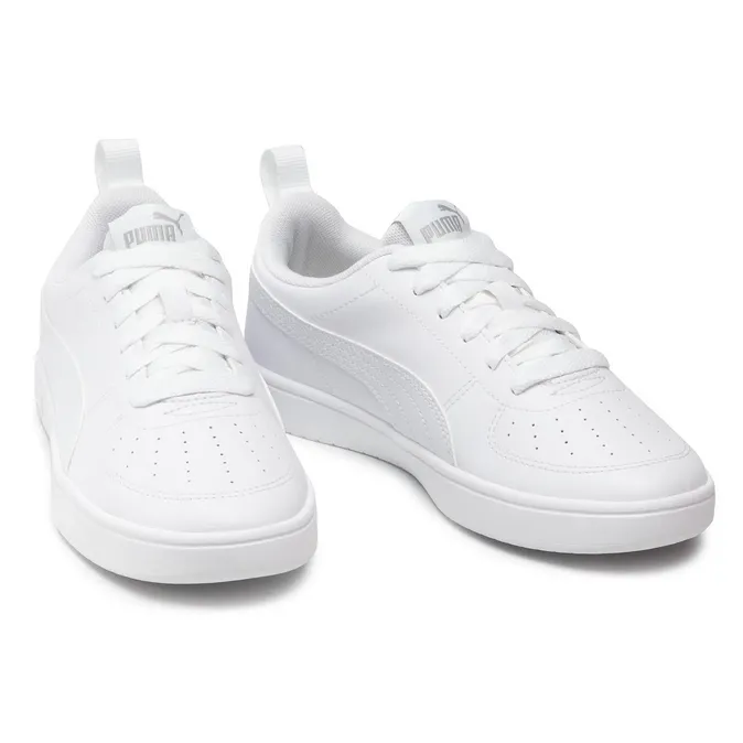 Puma scarpa Sneakers da ragazzo con laccio Rickie Jr 384311 01 bianco-grigio Goal Sneakers