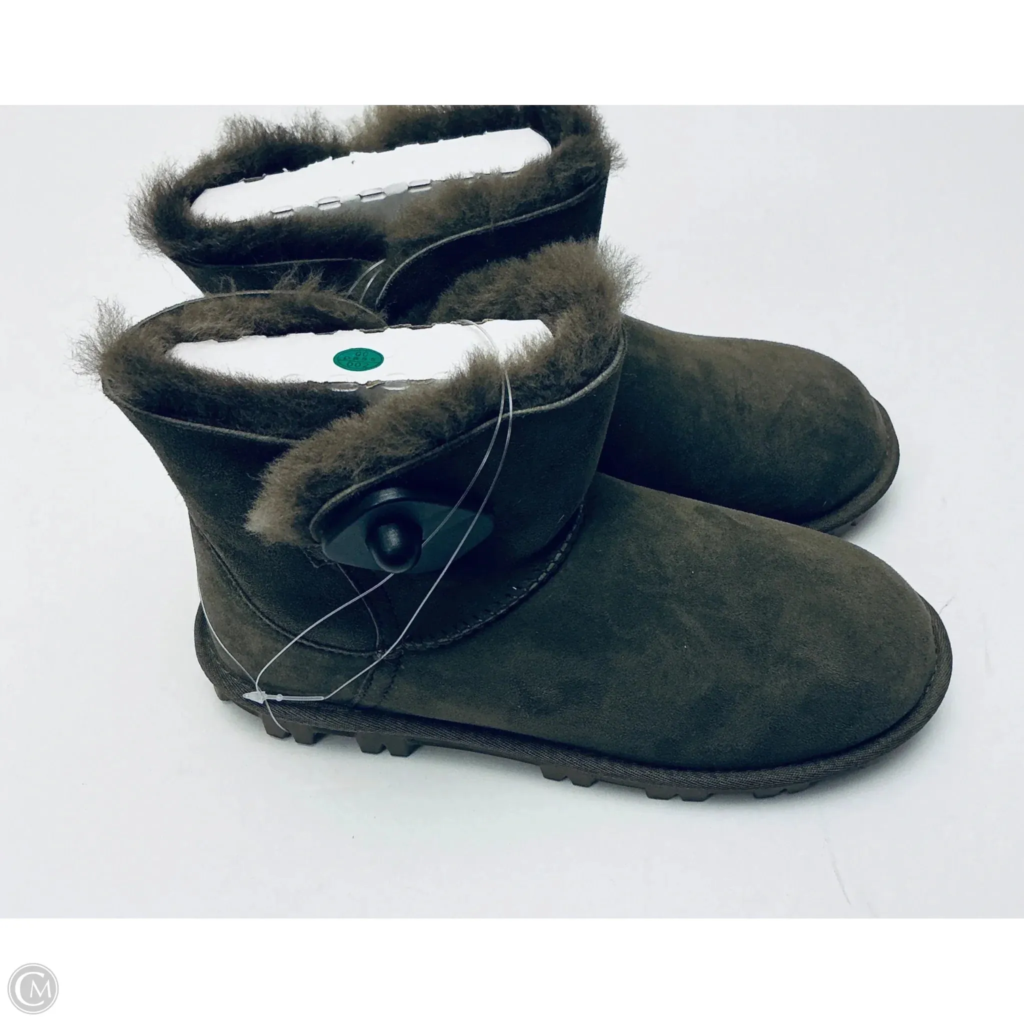 Patent-leather-ankle-boots Boots Ankle Flats By Kirkland In Green, Size: 8