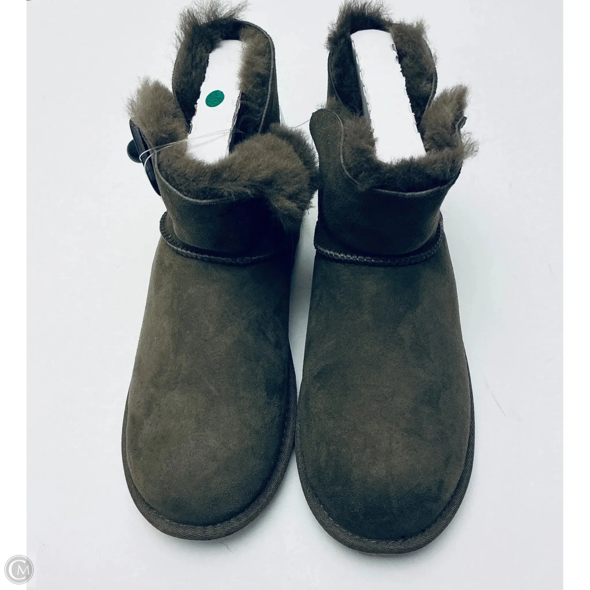 Alligator Skin Ankle Boots Boots Ankle Flats By Kirkland In Green, Size: 8